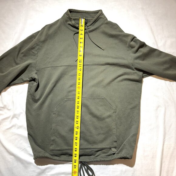 OAKLEY Pullover Sweatshirt Large Olive Green Baggy 100% Cotton - Picture 6 of 11